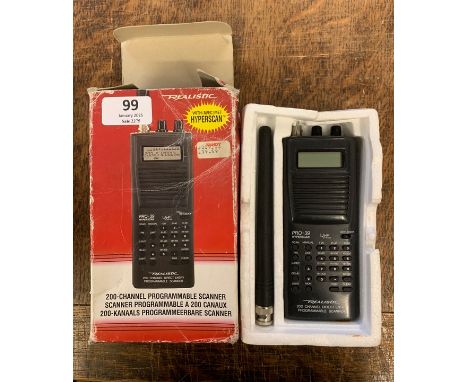 1970s Programmable Hand-Held Scanner. Vintage 'Realistic' Pro-39 Hyperscan 200 Channel Programmable Scanner, circa 1970s. Box