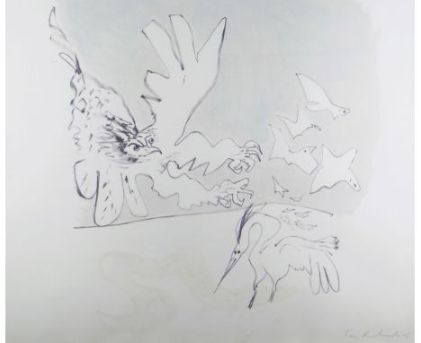 CERI RICHARDS limited edition (10/50) lithograph - from 'Twelve Lithographs from Six Poems by Dylan Thomas', entitled 'Over S