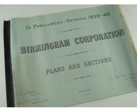 BIRMINGHAM CORPORATION PLANS &amp; SECTIONS FOR CLAERWEN RESERVOIR as part of the Elan Valley Reservoirs System, dated 1939-4