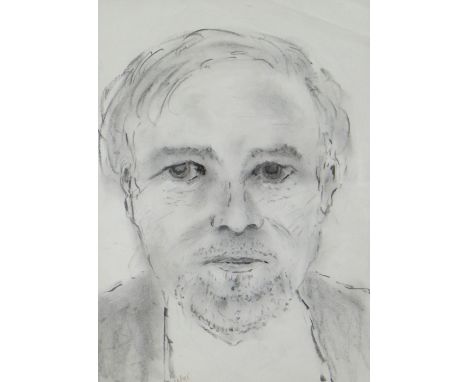 JACK JONES charcoal - self-portrait, signed with initials and dated 1985, 27 x 20cms Provenance: please see Lot 278 Comments: