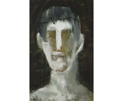 KAREL LEK gouache - head and shoulders portrait, signed, 36 x 22cms Provenance: private collection, Cardiff Comments: framed 