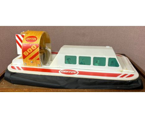 A model hovercraft designed for radio control with brushless motor ESC and Spektrum receiver. 