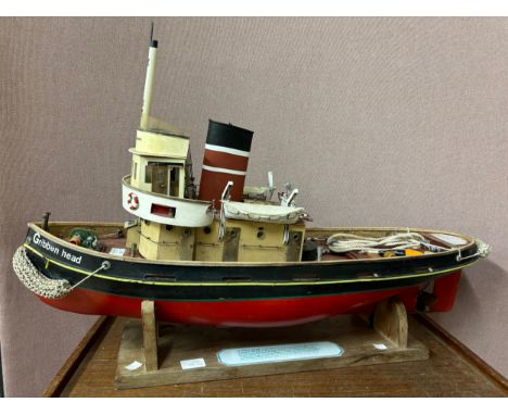 A 1/32 scale model Single Screw tug, named Gribben Head designed for radio control, 83cms l 