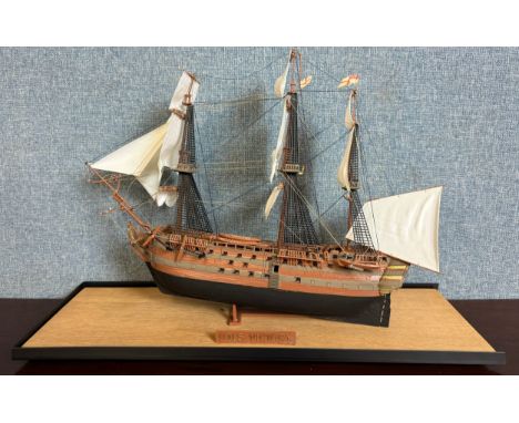 A cased model of a HMS Victory 