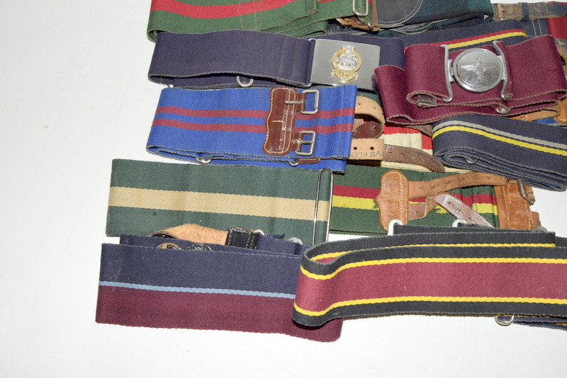 A Good Selection Of 15 British Army Stable Belts Including The ...