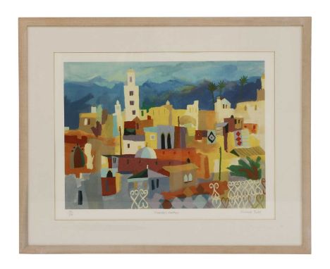 Richard Tuff,Marrakesh rooftopscoloured print, signed and numbered 195/19564 x 78cmThe contents of Badynghams, Great Waltham.