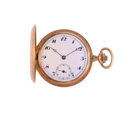 
	
		UNSIGNED 
		A GOLD COLOURED SLIM LINE FULL KEYLESS WIND FULL HUNTER POCKET WATCH, NO. 2739 128091
		Movement: Lever move
