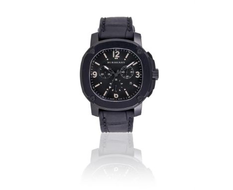 
	
		Y&nbsp;BURBERRY, REF. BBY1103 
		A BLACK PVD COATED STAINLESS STEEL CHRONOGRAPH WRIST WATCH WITH DATE, NO. 10994
		Movem