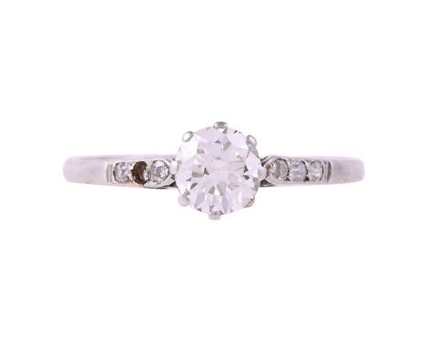 
	
		A SINGLE STONE DIAMOND RING
		The brilliant cut diamond in an eight claw setting, estimated to weigh 0.80 carats, to eig