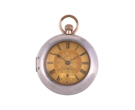 
	
		UNSIGNED 
		A GOLD COLOURED KEYLESS WIND OPEN FACE POCKET WATCH, NO. 212973
		Movement: Cylinder movement, three armed d