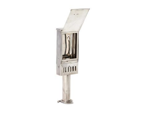 
	
		A VICTORIAN SILVER TRAVELLING COACH LAMP
		MAKERS MARKS FOR FREDERIC PURNELL, RETAILED BY JENNER &amp; KNEWSTUB, LONDON 