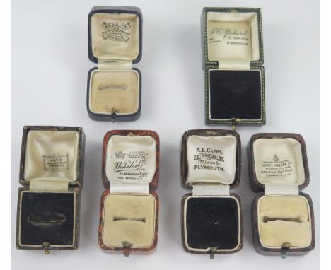 Six Vintage Ring Boxes 