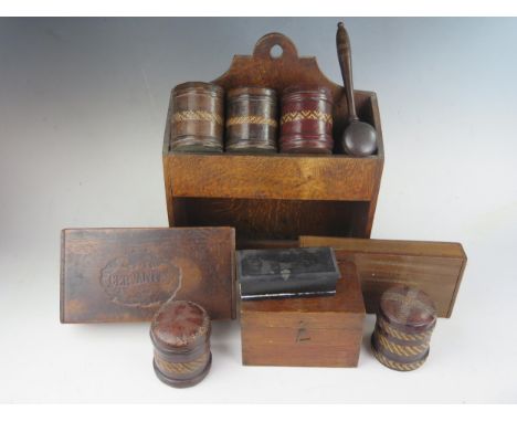 Oak Spice Rack, other boxes and record trough 