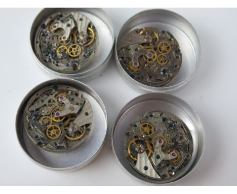 Four Mechanical Chronograph Wristwatch Movements