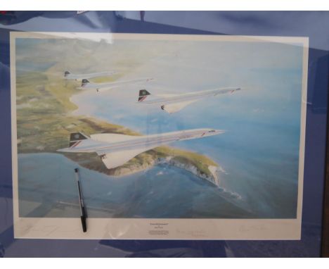 Robert Taylor, Concorde Formation, ltd. ed. print 7/850 with signatures, 67(w)x47(h)cm, framed &amp; glazed 