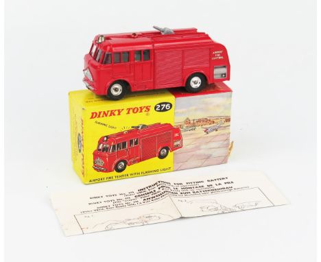 A Dinky Toys 276 Airport Fire Tender with Flashing Light "AIPRORT FIRE CONTROL". Excellent in excellent box with packing ring