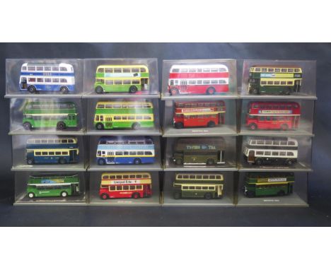 14 Corgi Original Omnibus 1:76 Scale Model 'Older Style' Double Deck Buses (cases grubby) 