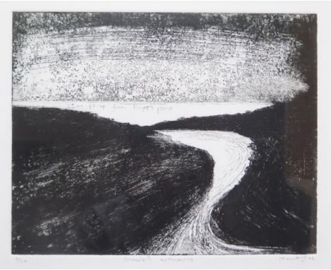 Kurt Jackson RWA, b. 1961, British Painter and Print maker, 'Cornish Estuary', Etching 4/20, Pencil signed, 27 x 22cm, F &amp