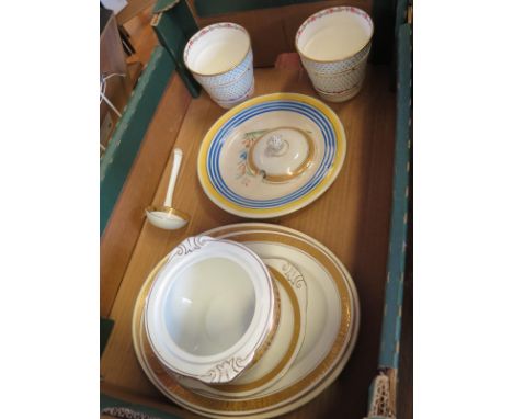 Pair of Ford's China Vases (T.Goode &amp; Co., 11cm high), Quimper plate, etc.
