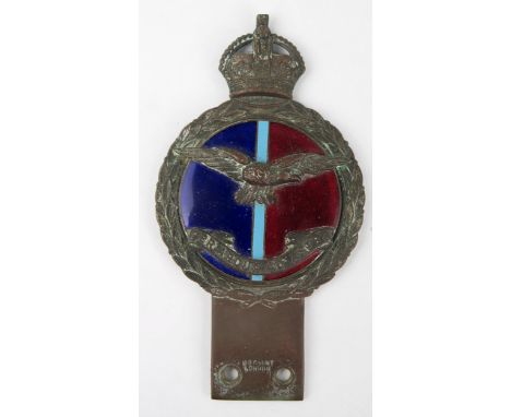 Rare vintage Per Ardua Ad Astra Royal Air Force RAF Car Club enamel badge Gaunt 
