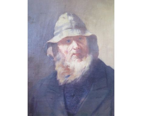 Portrait of 'An Old Salt' by Hugh B. Scott, (1853 - 1940), Oil on Canvas, Signed bottom left and Signed and Titled Verso, 45 