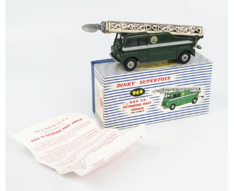 A Dinky Supertoys 969 BBC TV Extending Mast Vehicle. Near mint in near mint box with both packing pieces and instruction leaf