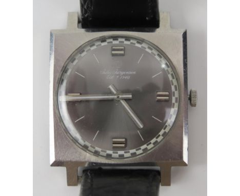 Gent's Jules Jürgensen Stainless Steel Cased Manual Wind Wristwatch, 28.5mm case with 17 jewel movement no. 323313. Running