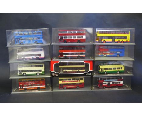 12 Corgi Original Omnibus 1:76 Scale Model 'Newer Style' Double Deck Buses (cases grubby) 