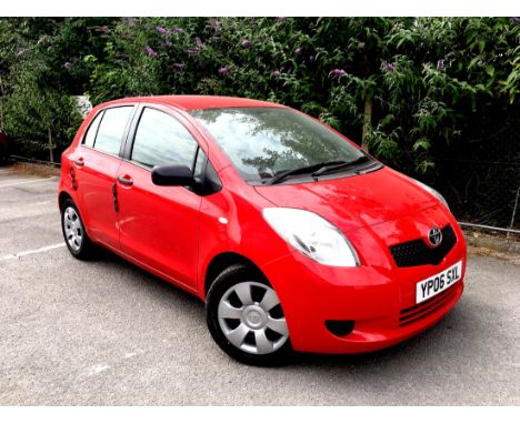 2006 [YP06 SXL] Toyota Yaris 5-door Hatchback, 1.0 VVT-i T2 Petrol in Red, Manual Gearbox, 8,683 Miles, V5 and 1 Key present.