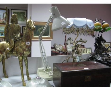A Circa 1970's Angle Poise Adjustable Desk Lamp, (detachable weighted base) - untested sold for parts only.