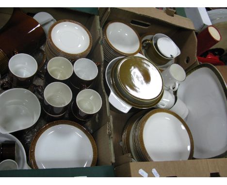Poole 'Chestnut' Pottery Dinner and Tea Ware:- Two Boxes