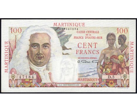 Martinique, P 31a, Caisse Centrale de la France d'Outre-Mer, Martinique, (1947-49). Portrait of La Bourdonnais at left, coupl