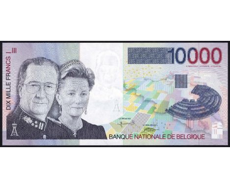 Belgium, NBBB-111, P 152, Banque Nationale de Belgique, 10,000 Francs, (1997). Portrait of King Albert II and Queen Paola at 