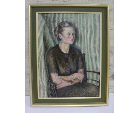Unsigned, portrait, oil on canvas, 55cm x 55cm.