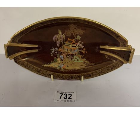 A hand painted Carlton ware Rouge Royale pin dish