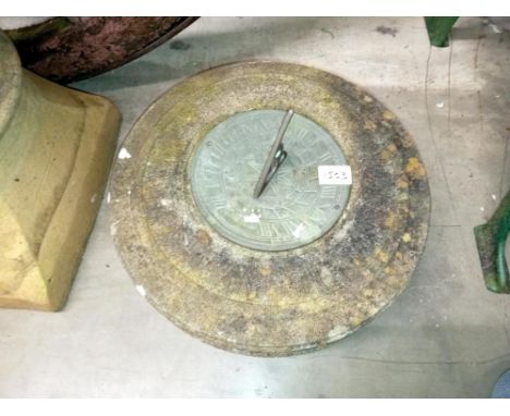 A sundial on concrete, Top - no plinth