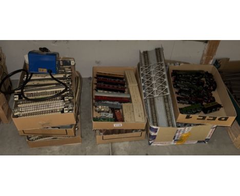 A good lot of Hornby Dublo/Triang 3 rail locomotives including TTR Trix coaches etc. Goods wagons &amp; a large quantity of M