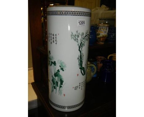 A Chinese style ceramic stick/umbrella stand. 