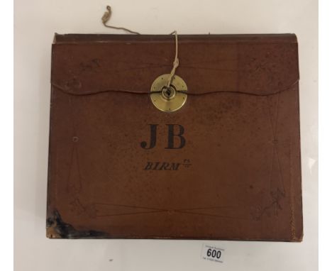 A Victorian writing box in the form of a briefcase 