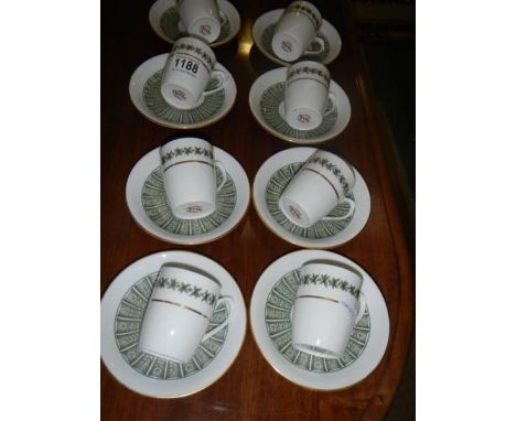 Eight Spode coffee cups and saucers. 