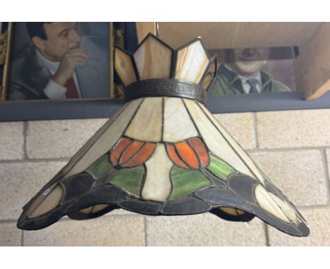 A Tiffany style lamp shade 
