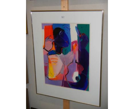 A signed limited edition Serigraph 'Mirror of Dreams 2' 151/350 by Ali Golkar (Isfahan, Iran 60.1948), Image size 50cm x 65cm