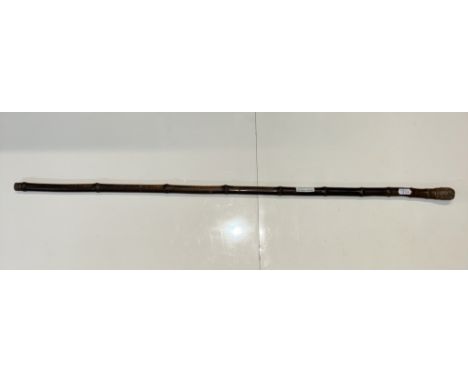 A 19th/20th century bamboo sword stick walking stick with Solingen blade 
