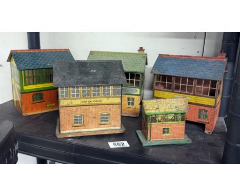 A quantity of Hornby &amp; Brimtoy signal boxes 