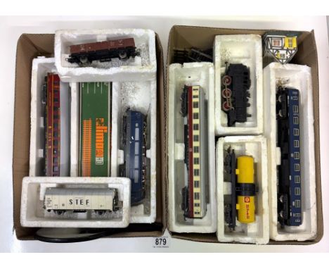 2 Boxes of Lima HO/00 locomotives, coaches, rolling stock &amp; track.