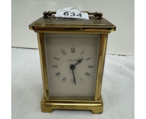 A Bayard 8 day presentation carriage clock from Volco Penta UK To Ray Ruzewicz 10 year award 