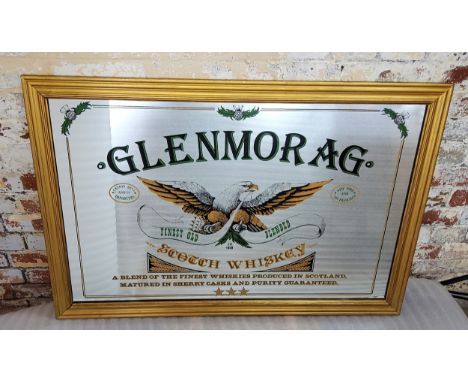 Breweriana - a Glenmorag Scotch whiskey, advertising mirror, Bell &amp; Co importers, Catton, framed&nbsp;height 70cm x width