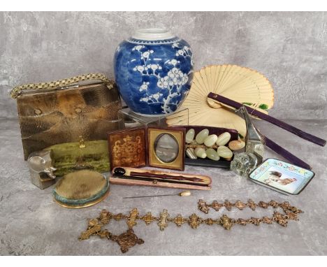 Boxes &amp; Objects - a 19th century Chinese ginger jar; An early 20th century St John's Ambulance nurse chain; enamel trinke