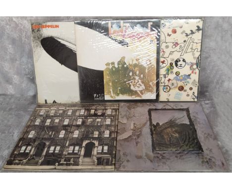 Led Zeppelin vinyl LPs including Led Zeppelin Atlantic Records K40031 Crossover Pressing, No. 40 031;&nbsp;Led Zeppelin II ga