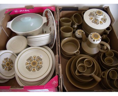Large Midwinter part dinner service and other ceramics in two boxes 